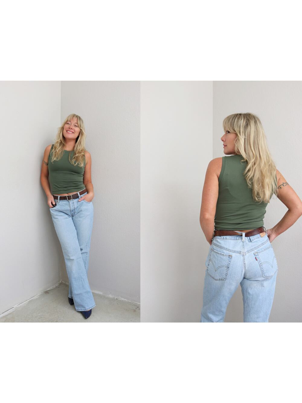 Y2K 2000's Vintage Levi's 515 Modern Bootcut Jeans ~ Women's MD LG 34" 35" Waist